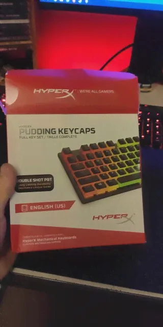 🛍 Клавишные колпачки Kingston HyperX Double Shot PBT, полностью прозрачные, 104, совместимы с механической клавиатурой HyperX-2