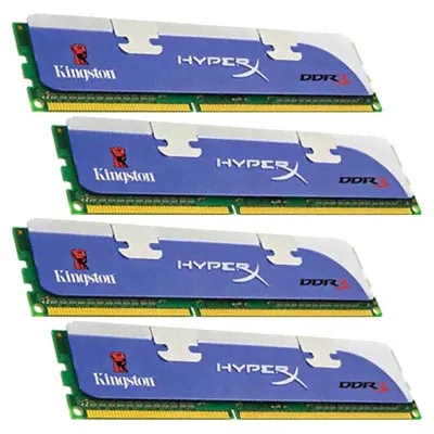 Модуль памяти DIMM 16Gb 4x4Gb KIT DDR3 PC12800 1600MHz Kingston HyperX (KHX1600C9D3K4/16GX)